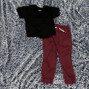 3/$15 Toddler maroon joggers